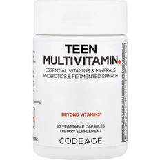 Codeage Multivitamin Vitamins A C D3 B6 B12 Iron Zinc Probiotics Spinach Leaf 30 Capsules