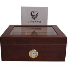 Humidors Germanus Cigar Humidor Classic Desk 50 Cigars Brown