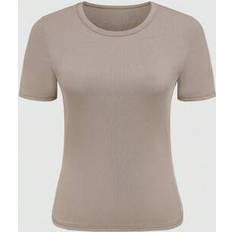 Shein 3pcs Women's Solid Crew Neck Short Sleeve Casual Slim Fit T-Shirt Set