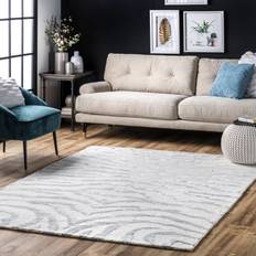 Hand Tufted Plush Zebra Accent Rug 2x3
