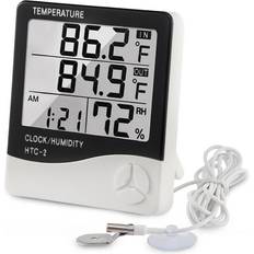 Greenzech Outdoor Indoor Thermometer Electronic Hygrometer With Clock Sensor Head
