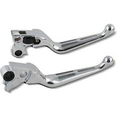 Motorcycle Foot Pegs Craftride Bremshebel Kupplungshebel Set Stripe Electra Glide Classic 97-07 - Schwarz
