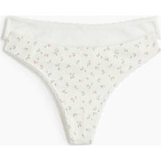 Low Waist Knickers H&M Pointelle Thong Briefs 2-pack - White