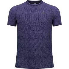 Odlo Men's T-shirt Crew Neck S/S Essential Seamless Eclipse Melange