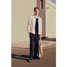Linen - Men Outerwear H&M Men Regular Fit Linen-blend Jacket - White