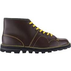 grafters Original Coated Leather Retro Monkey Boots - Wine