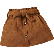 18-24M Skirts Children's Clothing Shein Baby Girl Fake Button Paperbag Skirt