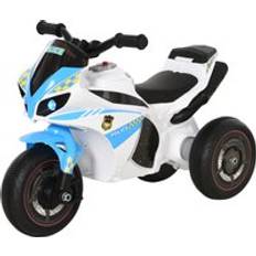 Polices Ride-On Toys Homcom Kids Ride-On Police Bike 3-Wheel Vehicle