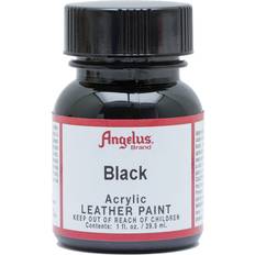Angelus Acrylic Leather Paint 1 fl oz/30ml Bottle. Black 001