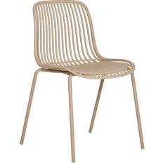 House Nordic Branson Spisebordsstol i Sandfarvet PP & Stål L55xB46,5xH82cm Køkkenstol 4stk