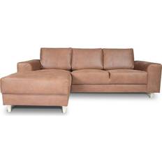 Brun chaiselong sofa Ebuy24 Nordic Med Chaiselong Venstrevendt Cognac Sofa