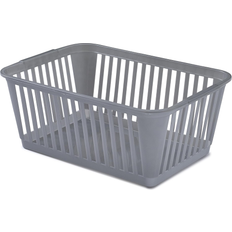 Whitefurze Handy Plastic Silver Large 37 cm Basket