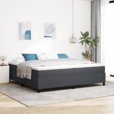 Rammesenge vidaXL Box Spring Seng Med Madras Mørkegrå 200x200 cm Rammeseng