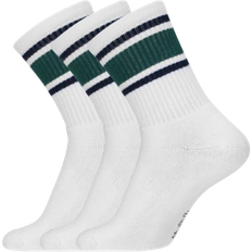 Strømper bambus hvide Copenhagen Bamboo Tennis Socks 3 pack - White/Green/Blue