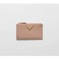Beige Card Cases Prada Saffiano Leather Card Holder