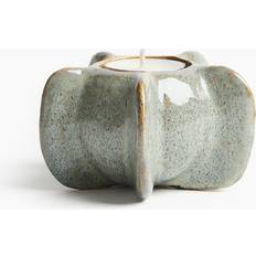 Turquoise Candlesticks, Candles & Home Fragrances H&M Stoneware Candlestick Turquoise Candle Holder