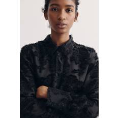H&M Textured-Weave Shirt - Black