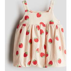 Orange Children's Clothing H&M Crinkled Bubble-Hem Dress - Orange