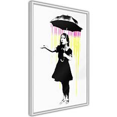 Kehystetty taide Artgeist Juliste Girl with Umbrella 30x20cm Kullanvärinen Kehys