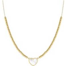 Nomination Guld Halsband Nomination Emosfere Gold Mother of Pearl Heart Beaded Necklace - 38cm