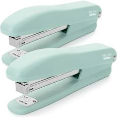 Mr. Pen Staplers for Desk 2 Pack with 200 Staples 20 Sheet Capacity Green