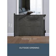 Gate DreamBaby Glide Hide Xtra-Tall Xtra-Wide Retractable Mesh Gate 60-140 cm
