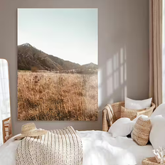 canvasbutik Mountain Landscape Brow/Beige/Blue Väggdekor