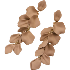 Shein Andkiss 1pair Long Rose Petals Dangle Earrings