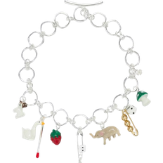 Tory Burch Charm Necklace - Silver/Multicolour