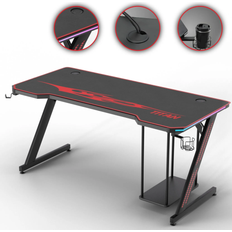 Hörlurshållare Gamingbord Tisch 140 titan Beleuchtung Mauspad - My Sit