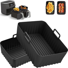Silicone Air Fryer Liners for Ninja Foodi AF400UK AF451UK AF300UK 7.6L-9.5L 2pcs