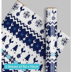 Tottenham Christmas 2 Sheets 2 Tags Gift Wrap