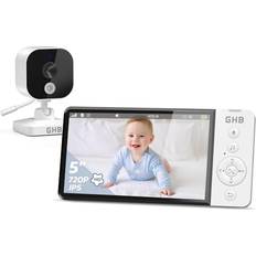GHB GHB Baby Monitor with Camera and Night Vision 5 in 720P HD