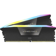 Corsair VENGEANCE RGB 64GB 2x32GB DDR5 6400MHz C32 UDIMM Desktop Memory Black