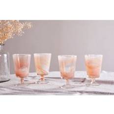 Marble Glasses Nkuku Shirali Marble Swirl Set Of 4 Wine Glass
