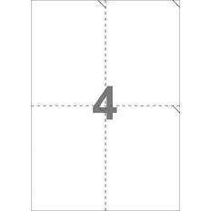 4 Punched Labels Sheet 105.0x147.6mm 100pcs