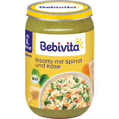 Menü Risotto mit Spinat und Käse