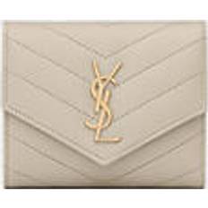 Saint Laurent Cassandre Matelassé Multi-Folded Wallet - Gold