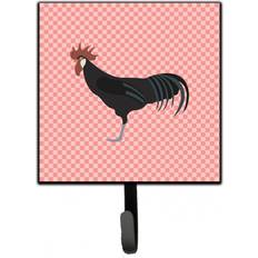 Multicoloured Coat Hooks Caroline's Treasures Minorca Ctalalan Chicken Pink Check Wall Small Multicolor Coat Hook