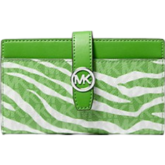 Michael Kors Greenwich Medium Zebra Signature Logo Wallet - Jungle