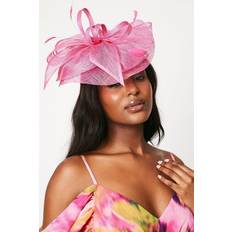Pink Hats Coast Bow And Feather Flat Fascinator - Hot Pink