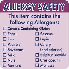 Purple Label Vogue Allergen Food Labels Pack of 500