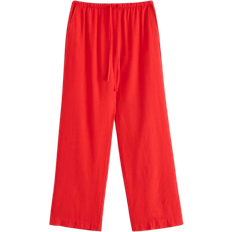 Lindex Bella Straight Trousers - Dark Red