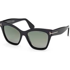 Tom Ford Dame Solbriller Tom Ford Elvira Uld Solbriller Acetat Sort 55 MM - Sort