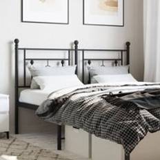 Beds & Mattresses Berkfield Home Metal Black 140 cm Headboard
