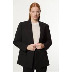 Black Blazers Karen Millen Compact Stretch Essential Tailored Single Breasted Blazer - Black