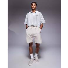 Bershka Bruna Shorts Bershka Brungrå Shorts Med Textur - Naturlig