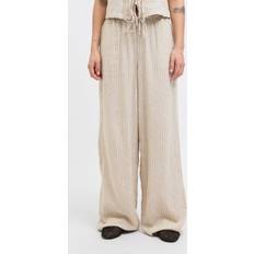 JJXX JXBreeze Flora Summer MW Pants - Feather Gray/Pinstripe
