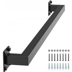 VEVOR 4ft Wall Mounted Stair Handrail Black Iron 250lbs Load Capacity Square Tube