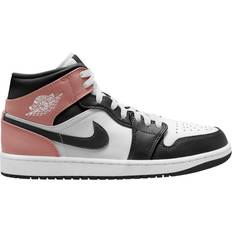 Nike Men's Air 1 Mid Shoes - White/Rust Pink/Black